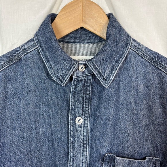 Rag & Bone Blue Denim Shirt Size XS Unisex - Picture 2 of 11